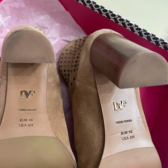 COPY - New DVF Jaen Tan 8 Suede Bootie Heels - Picture 8 of 8